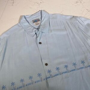 Disneyland Resort Embroidered Palm Tree Shirt |Disney Men's Large‎ 100% Rayon